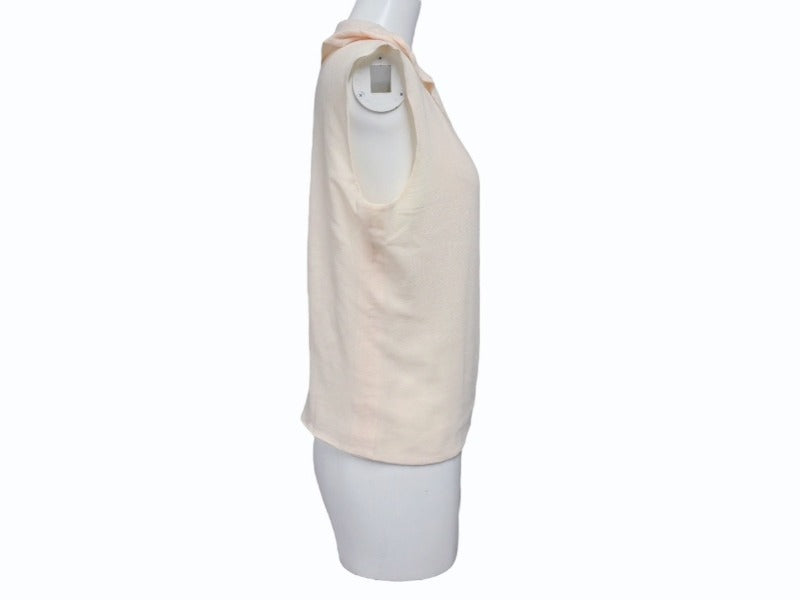 CHANEL Sleeveless Tops P12688V07326 Size 38 Coco Mark Beige Sailor Type Good Condition Used 4b004451