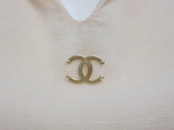 CHANEL シャネル ノースリーブ トップス P12688V07326 サイズ38 ココマーク ベージュ セーラー型 美品 中古 4b004451