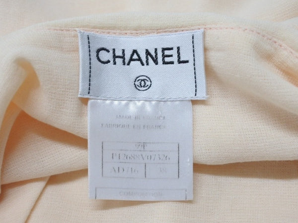 CHANEL シャネル ノースリーブ トップス P12688V07326 サイズ38 ココマーク ベージュ セーラー型 美品 中古 4b004451