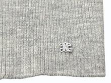 画像をギャラリービューアに読み込む, 極美品 CELINE セリーヌ クロップド カーディガン トップス 2A67S237P サイズXS 刺繍ロゴ ニット グレー 中古 4b004453