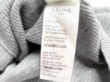 画像をギャラリービューアに読み込む, 極美品 CELINE セリーヌ クロップド カーディガン トップス 2A67S237P サイズXS 刺繍ロゴ ニット グレー 中古 4b004453
