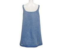 画像をギャラリービューアに読み込む, 極美品 PRADA プラダ オーガニックデニム ミニドレス GFA122 サイズ36 トライアングルロゴ インディゴブルー 中古 4b004454