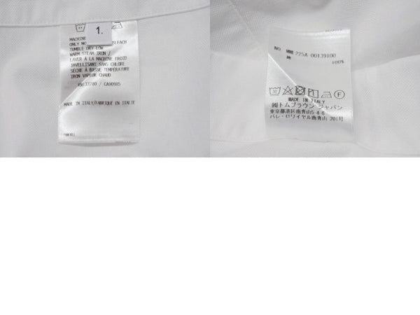 THOM BROWNE トムブラウン オックスフォードクラシックボタンダウンシャツ MM225A-00139100 コットン ホワイト サイズ1 美品 中古 4b004456