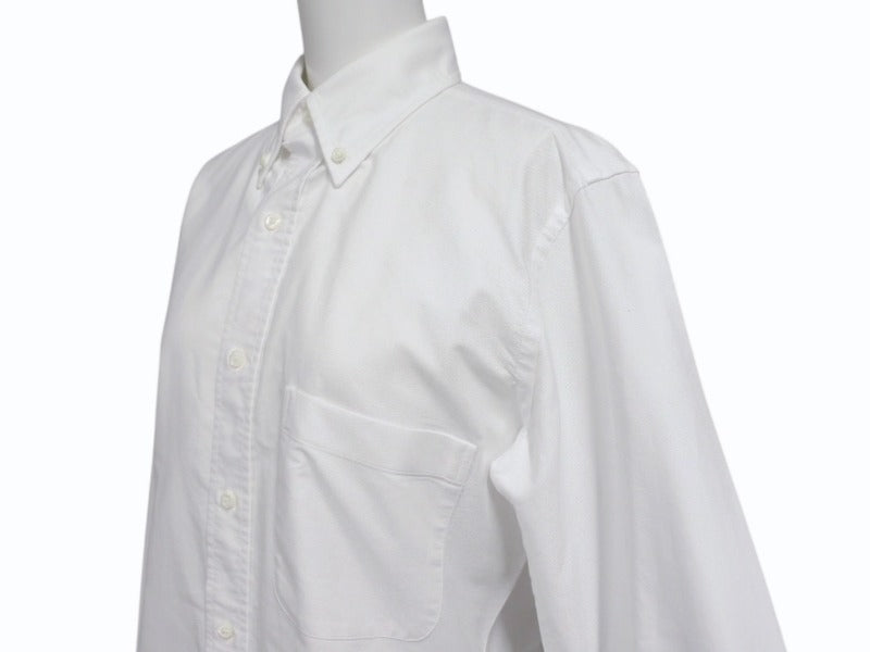 THOM BROWNE Oxford Classic Button Down Shirt MM225A-00139100 Cotton White Size 1 Good Condition Used 4b004456