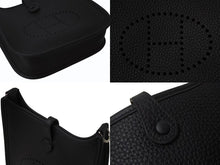 Load image into Gallery viewer, 新品未使用 HERMES エルメス エブリン TPM ショルダーバッグ ブラック K刻 トリヨンクレマンス シルバー金具 中古 4b004458