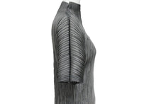Load image into Gallery viewer, 極美品 ISSEY MIYAKE ME イッセイミヤケ スリーブ 総柄 カットソー IF62FJ21902 グレー 中古 4b004463