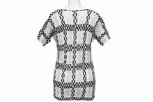 画像をギャラリービューアに読み込む, 極美品 ISSEY MIYAKE ME イッセイミヤケ スリーブ カットソー IM71FJ945 ブラック ホワイト マルチカラー 中古 4b004465