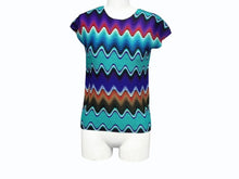 Load image into Gallery viewer, 極美品 ISSEY MIYAKE ME イッセイミヤケ ミー ノースリーブ カットソー MI03FK267 ブルー マルチカラー 中古 4b004467