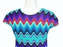 Load image into Gallery viewer, 極美品 ISSEY MIYAKE ME イッセイミヤケ ミー ノースリーブ カットソー MI03FK267 ブルー マルチカラー 中古 4b004467