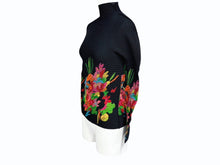 画像をギャラリービューアに読み込む, 極美品 me ISSEY MIYAKE ミー イッセイミヤケ 長袖トップス MI41FJ211 フリーサイズ ブラック マルチカラー 総柄 中古 4b004466