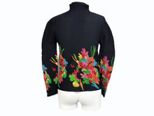 画像をギャラリービューアに読み込む, 極美品 me ISSEY MIYAKE ミー イッセイミヤケ 長袖トップス MI41FJ211 フリーサイズ ブラック マルチカラー 総柄 中古 4b004466