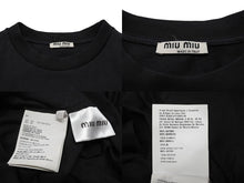 画像をギャラリービューアに読み込む, 極美品 MIUMIU ミュウミュウ いちご pink punk ロゴ 半袖Ｔシャツ MJN168 コットン ブラック サイズXS 中古 4b004471