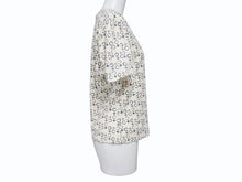 画像をギャラリービューアに読み込む, CELINE セリーヌ 総柄 半袖Tシャツ 2 0358 サイズM マカダム柄 オフホワイト マルチカラー プリント 美品 中古 4b004472