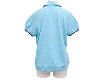 画像をギャラリービューアに読み込む, CELINE セリーヌ 半袖ポロシャツ トップス 2 9A14 サイズXL ブルー ブラウン ホワイト ロゴ刺繍 美品 中古 4b004473