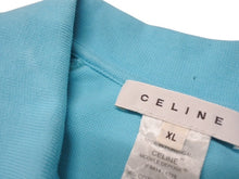 画像をギャラリービューアに読み込む, CELINE セリーヌ 半袖ポロシャツ トップス 2 9A14 サイズXL ブルー ブラウン ホワイト ロゴ刺繍 美品 中古 4b004473