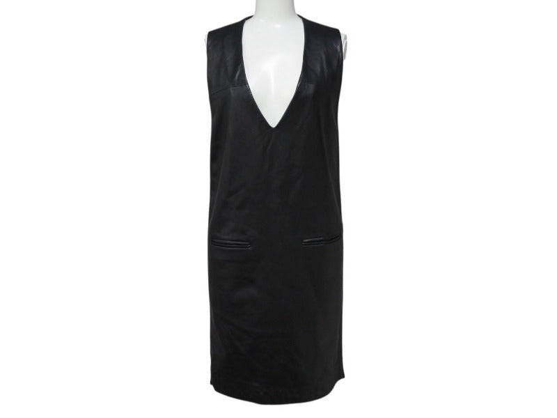 MAISON MARGIELA Maison Margiela Lamb leather switching sleeveless dress S31CT0510 Black Size 36 Good Condition Used 4b004476