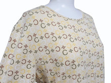 画像をギャラリービューアに読み込む, CELINE セリーヌ 総柄 半袖Tシャツ トップス 2 0358 サイズL マカダム柄 ベージュ マルチカラー プリント 美品 中古 4b004477