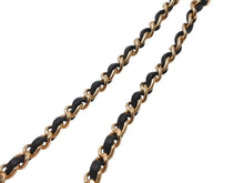 Load image into Gallery viewer, 新品未使用 CHANEL シャネル チェーンネックレス ABC578 重量約65.3g B24C刻印 ココマーク レザー メタル ゴールド ブラック 中古 4b004482