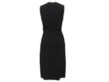 画像をギャラリービューアに読み込む, PRADA プラダ ノースリーブ ワンピース ドレス プリーツ ミディ丈 ブラック サイズ38 美品 中古 4b004484