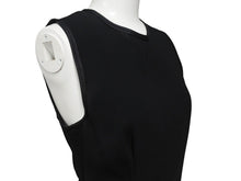 画像をギャラリービューアに読み込む, PRADA プラダ ノースリーブ ワンピース ドレス プリーツ ミディ丈 ブラック サイズ38 美品 中古 4b004484