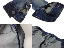 Load image into Gallery viewer, 極美品 CHANEL シャネル ノーカラーデニムジャケット P78108V70196 サイズ36 インディゴブルー ココマークボタン 中古 4b004485