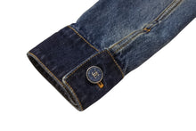 Load image into Gallery viewer, 極美品 CHANEL シャネル ノーカラーデニムジャケット P78108V70196 サイズ36 インディゴブルー ココマークボタン 中古 4b004485
