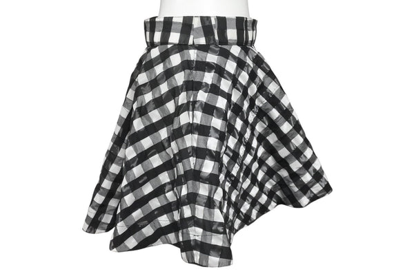 ALAIA アライア スカート AA9P01624T577 ポリエスaテル コットン ポリアミド ブラック ホワイト サイズ38 美品 中古 4b004489