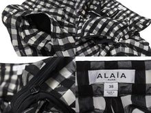 Load image into Gallery viewer, ALAIA アライア スカート AA9P01624T577 ポリエスaテル コットン ポリアミド ブラック ホワイト サイズ38 美品 中古 4b004489