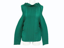 Load image into Gallery viewer, ISSEY MIYAKE ME イッセイミヤケ FETE フェット 長袖Tシャツ カットソー IF84FJ7812 グリーン 美品 中古 4b004499