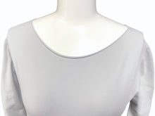 Load image into Gallery viewer, ISSEY MIYAKE イッセイミヤケ 変形デザイン ニットワンピース 七分袖 膝丈 M41-KH795 グレー サイズ2 美品 中古 4b004500