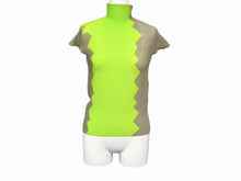 画像をギャラリービューアに読み込む, 極美品 ISSEY MIYAKE イッセイミヤケ PLEATS (T.) プリーツ 半袖トップス MM02FT909 サイズM サンドベージュ グリーン 中古 4b004502