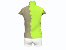 画像をギャラリービューアに読み込む, 極美品 ISSEY MIYAKE イッセイミヤケ PLEATS (T.) プリーツ 半袖トップス MM02FT909 サイズM サンドベージュ グリーン 中古 4b004502