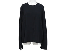 Load image into Gallery viewer, 新品同様 THE ROW ザロウ 長袖Tシャツ ロンT サイズ0 139150 ブラック レーヨン アセテート 中古 4b004503