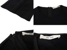 Load image into Gallery viewer, 新品同様 THE ROW ザロウ 長袖Tシャツ ロンT サイズ0 139150 ブラック レーヨン アセテート 中古 4b004503