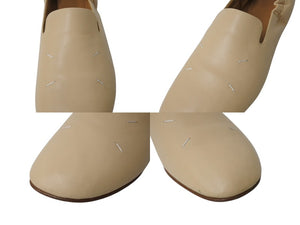 MAISON MARGIELA メゾンマルジェラ 4ステッチ Kiki キキ パンプス シューズ レザー ベージュ ホワイト サイズ37 良品 中古 4b004505
