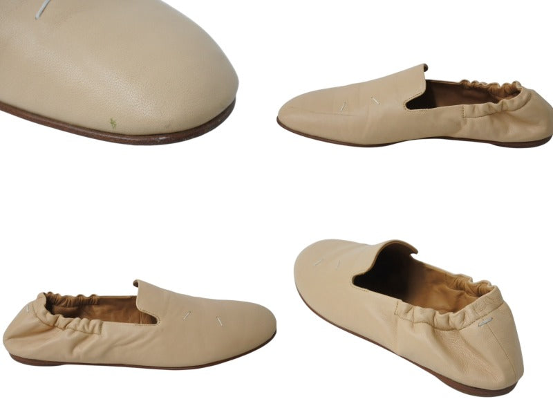 MAISON MARGIELA Maison Margiela 4 Stitch Kiki Pumps Shoes Leather Beige White Size 37 Good Used 4b009620
