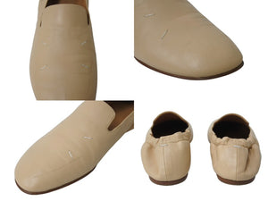 MAISON MARGIELA メゾンマルジェラ 4ステッチ Kiki キキ パンプス シューズ レザー ベージュ ホワイト サイズ37 良品 中古 4b004505