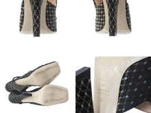 画像をギャラリービューアに読み込む, 美品 FENDI フェンディ フリーダム ストラップパンプス ファブリック 千鳥柄 ブラック グリーン ホワイト レッド サイズ37 中古 4b004512
