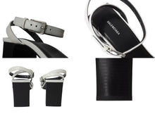 画像をギャラリービューアに読み込む, 極美品 BALENCIAGA バレンシアガ スクエア サンダル 570298 イタリア製 レザー ホワイト ブラック サイズ37 中古 4b004513