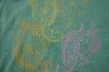 画像をギャラリービューアに読み込む, ETRO エトロ 半袖Tシャツ トップス 172-1Y020-9604 イタリア製 コットン グリーン イエロー ピンク サイズXL 美品 中古 4b004523