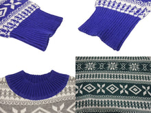 画像をギャラリービューアに読み込む, 極美品 Sacai サカイ ニットセーター 18-01581M サイズ2 リネン コットン マルチカラー ノルディック柄 18AW 中古 4b004525