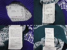 画像をギャラリービューアに読み込む, 極美品 Sacai サカイ ニットセーター 18-01581M サイズ2 リネン コットン マルチカラー ノルディック柄 18AW 中古 4b004525