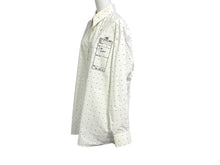 画像をギャラリービューアに読み込む, MM6 Maison Margiela MM6 メゾン マルジェラ 長袖シャツ S52DT0014 サイズ40 プリント コットン ポプリン ホワイト 美品 中古 4b004527
