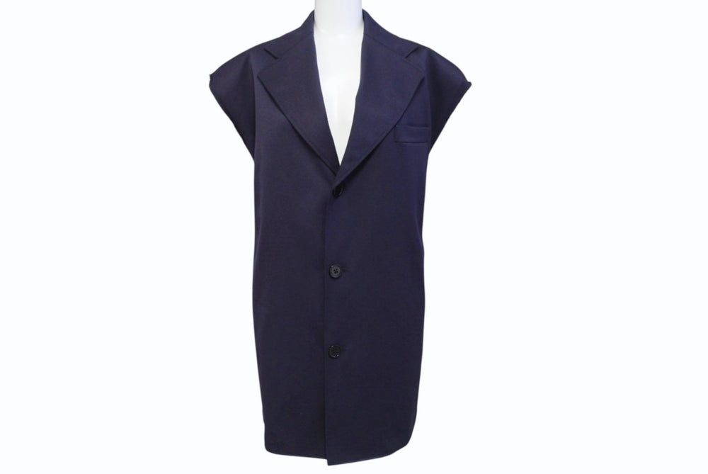 MaisonMagiela Maison Margiela MM6 Vest Jacket S47848 Polyester Wool Polyurethane Navy Size 40 Good Condition Used 4b004535