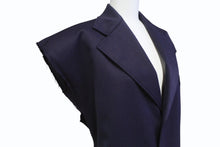 画像をギャラリービューアに読み込む, MaisonMagiela メゾンマルジェラ MM6 ベスト ジャケット S47848 ポリエステル ウール ポリウレタン ネイビー サイズ40 美品 中古 4b004535