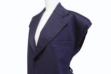 画像をギャラリービューアに読み込む, MaisonMagiela メゾンマルジェラ MM6 ベスト ジャケット S47848 ポリエステル ウール ポリウレタン ネイビー サイズ40 美品 中古 4b004535