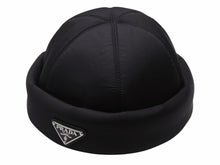 画像をギャラリービューアに読み込む, 極美品 PRADA プラダ ロゴプレート フィッシャーマン キャップ 帽子 2HC168 ナイロン ブラック シルバー金具 サイズXL 中古 4b004548