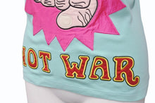 画像をギャラリービューアに読み込む, Christian Dior クリスチャンディオール NOT WAR タンクトップ ノースリーブ 5E16155080 サイズ38 ブルー 刺繍 美品 中古 4b004550