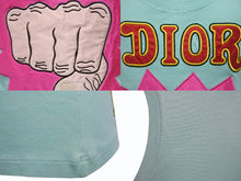 画像をギャラリービューアに読み込む, Christian Dior クリスチャンディオール NOT WAR タンクトップ ノースリーブ 5E16155080 サイズ38 ブルー 刺繍 美品 中古 4b004550