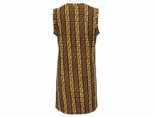 画像をギャラリービューアに読み込む, 極美品 FENDI フェンディ ズッカ柄 パイル ノースリーブ ワンピース ブラウン コットン ナイロン ロゴ 総柄 サイズ44 中古 4b004551